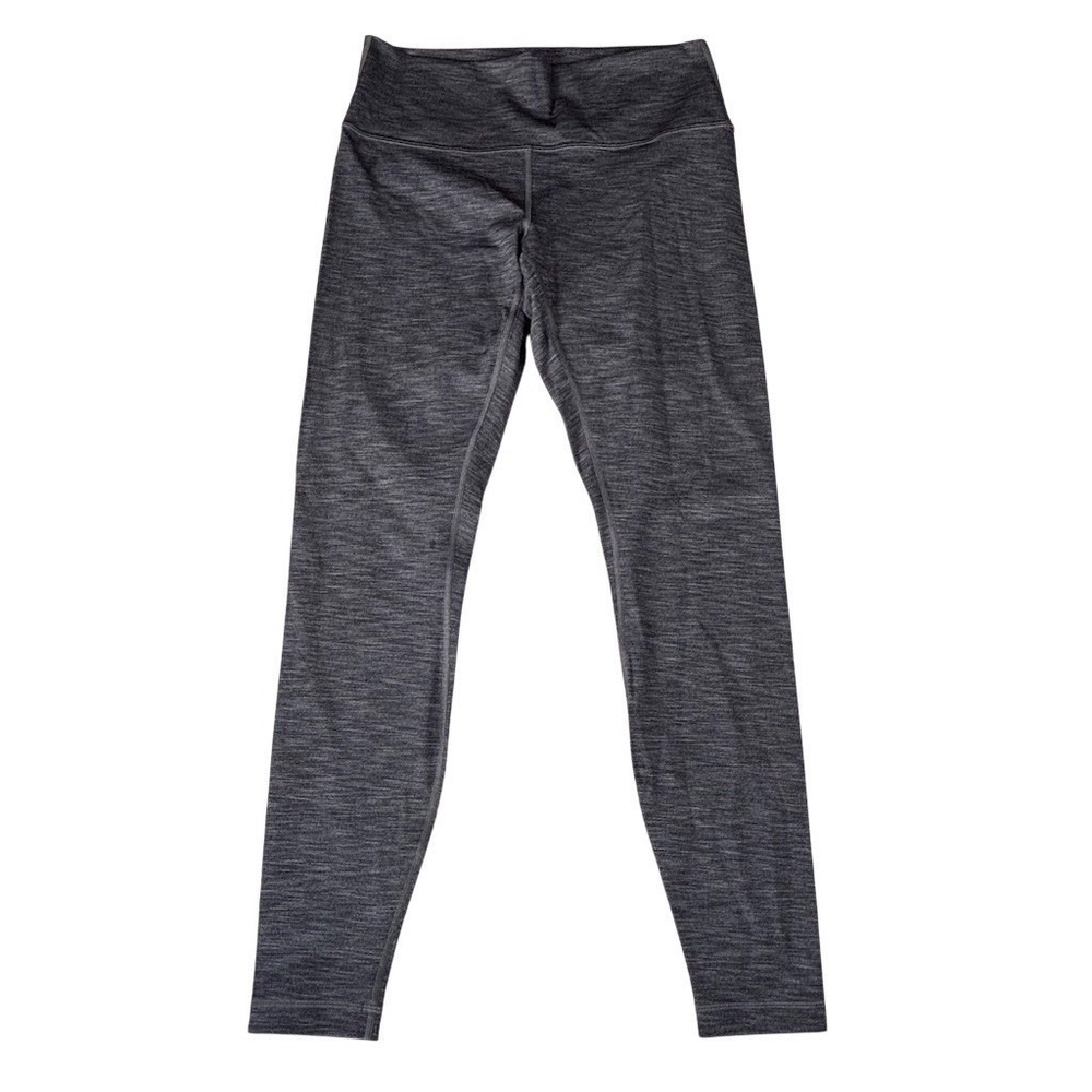 Lululemon Leggings Womens Size 10 Heathered Gray High-Rise Yoga Ankle - Picture 1 of 5